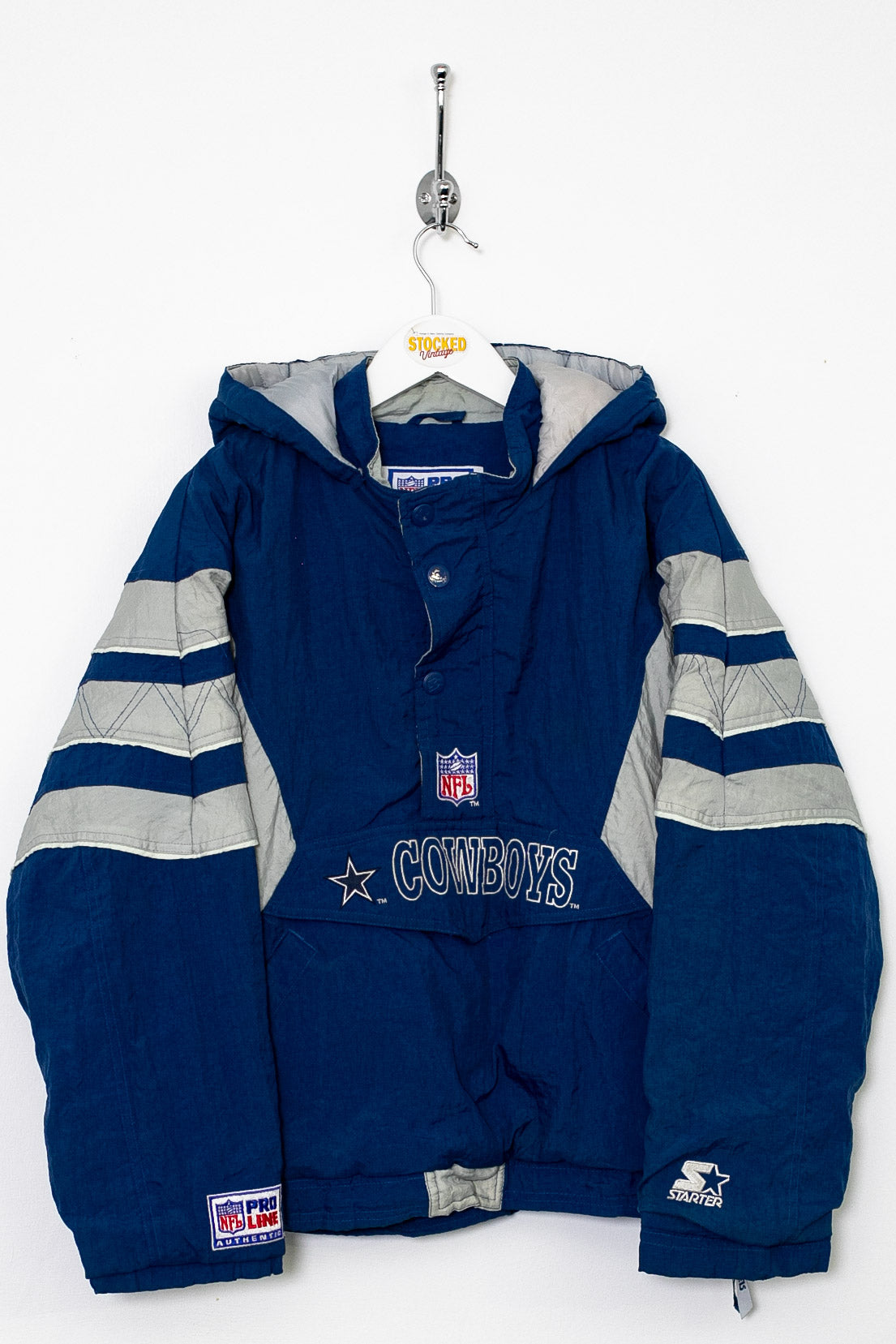 Womens 90s Starter Dallas Cowboys 1/4 Zip Padded Jacket (M) – Stocked ...