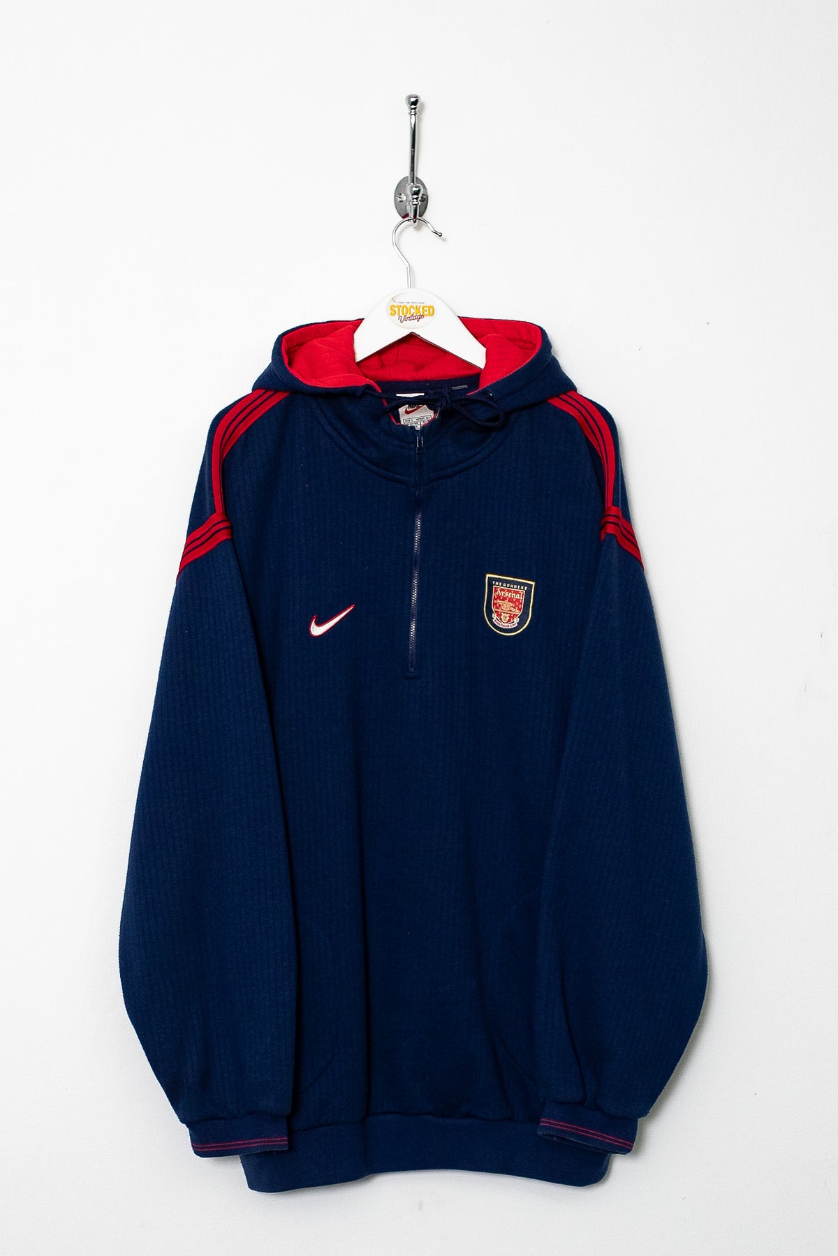 90s Nike Arsenal 1/4 Zip Hoodie (L)