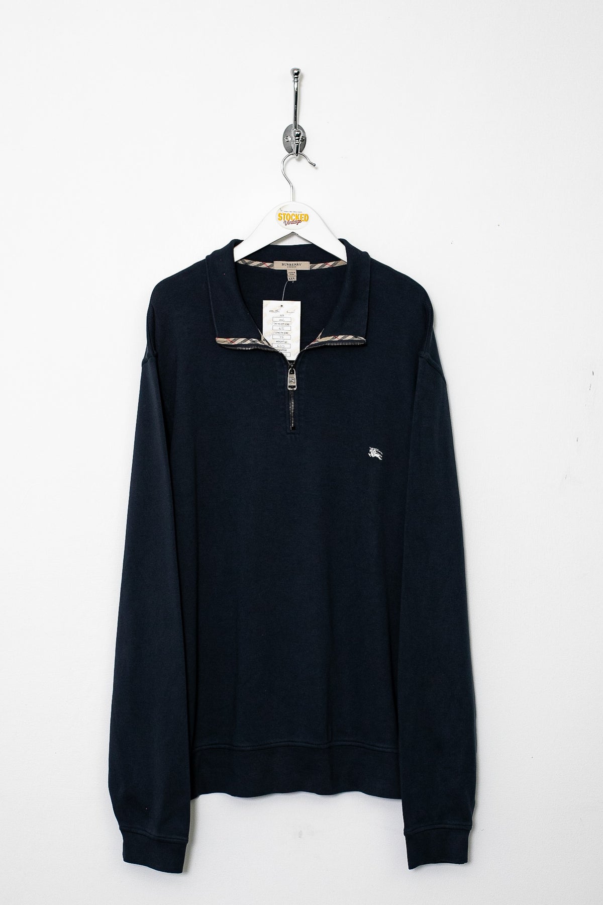 00s Burberry 1/4 Zip Sweatshirt (XL)