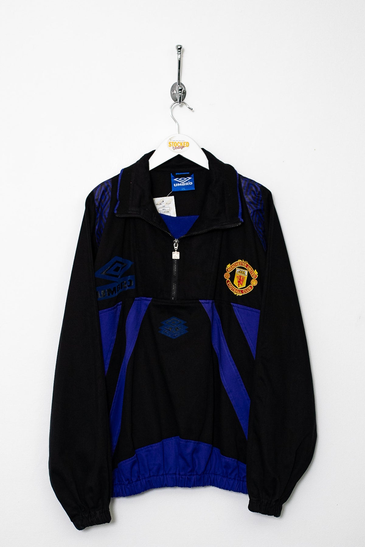 90s Umbro Man U 1/4 Zip Sweatshirt (XL)