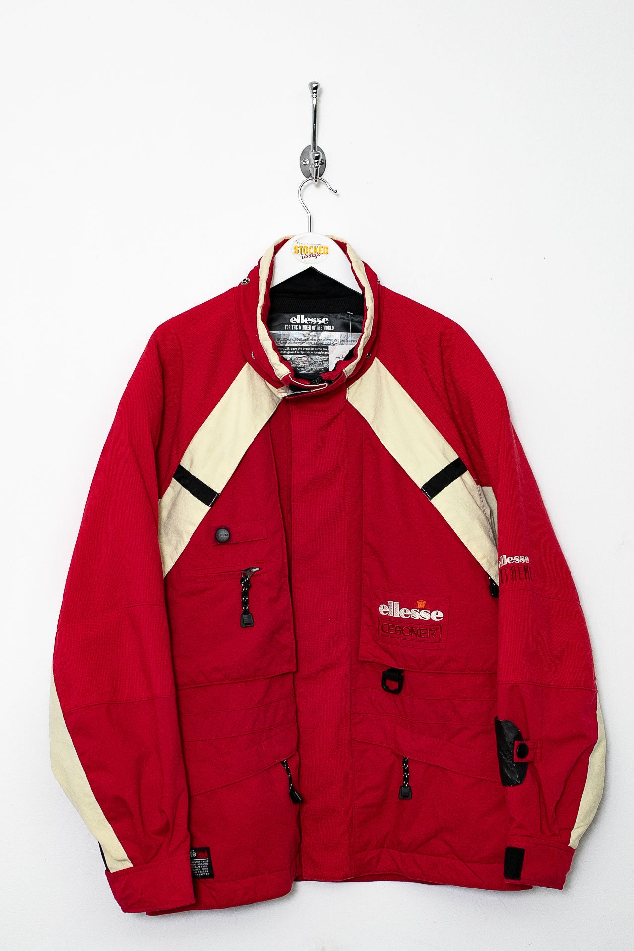 Ellesse フード付きレッドジャケット ELLESSE: ALME HOODED PUFFER JACKET – 85 86 eightyfiveightysix