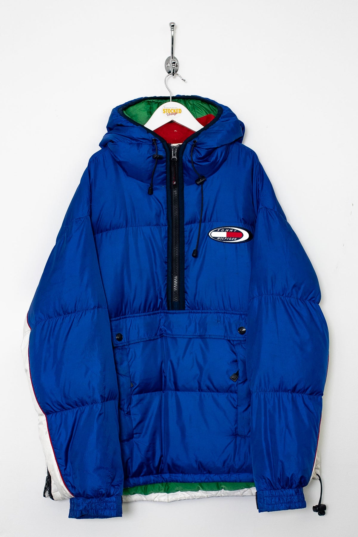 90s Tommy hilfiger Snowboarding 1/4 Zip Puffer Jacket (XXL)