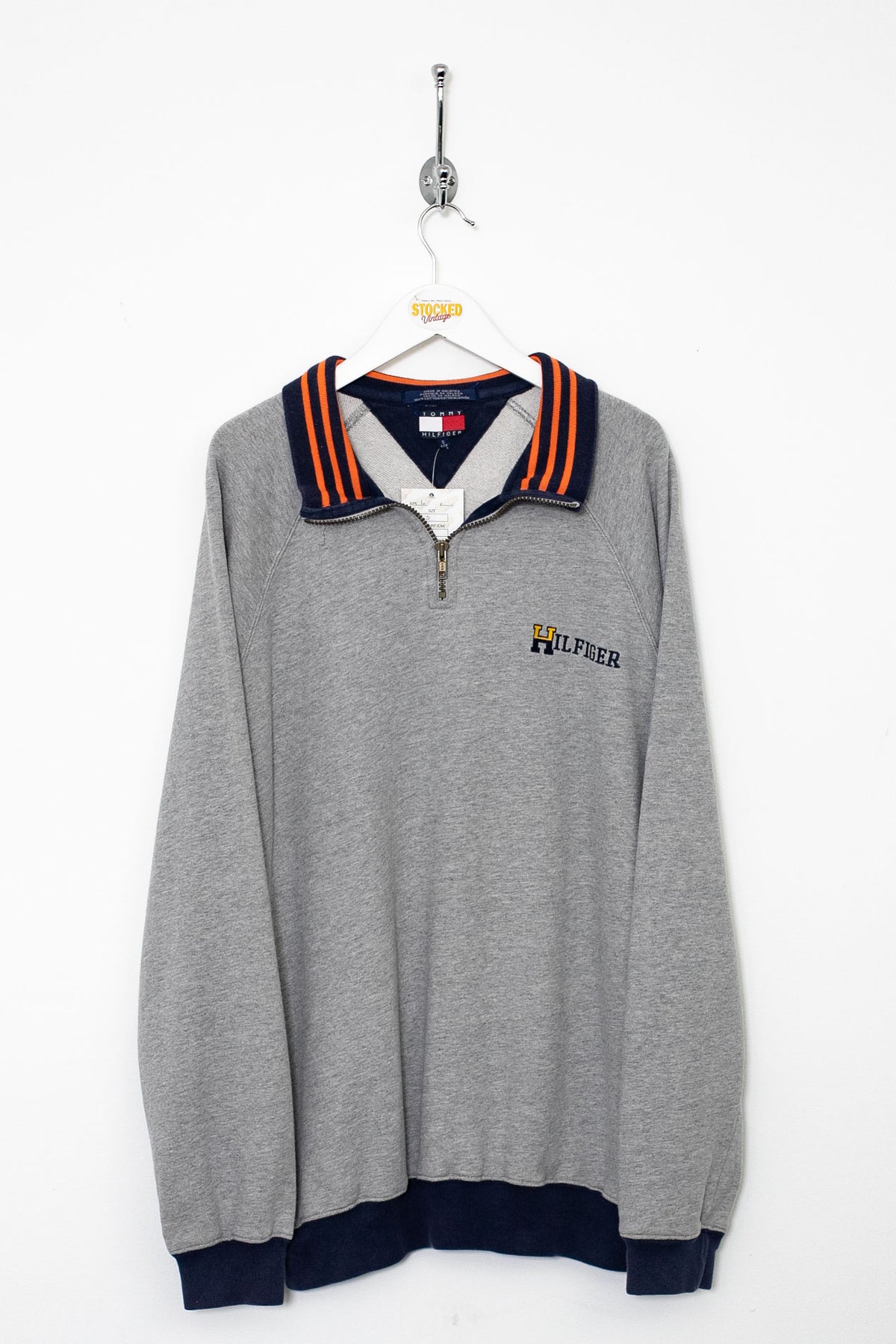 90s Tommy Hilfiger 1/4 Zip Sweatshirt (L)
