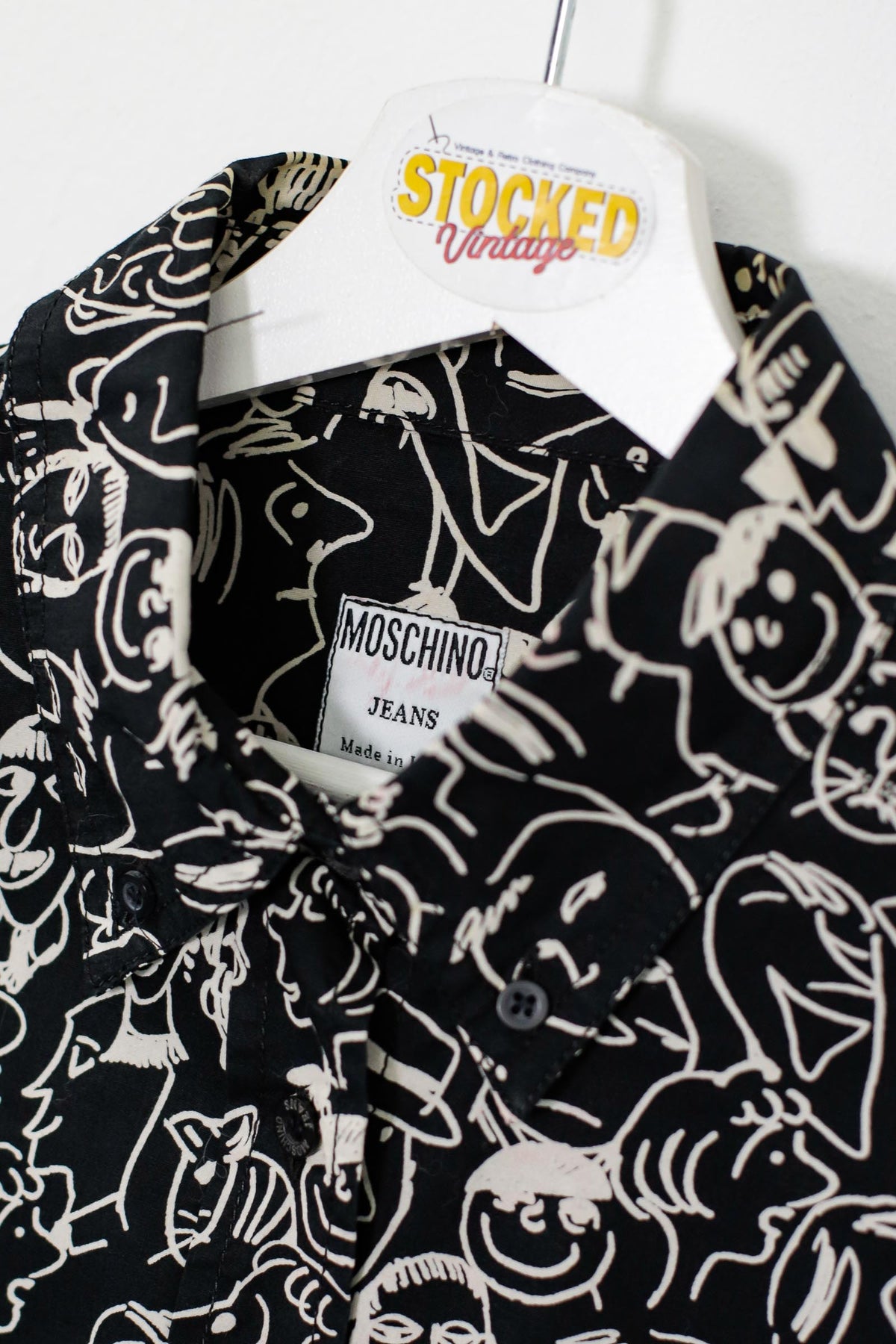 Womens Moschino Cartoon Faces Shirt (L)