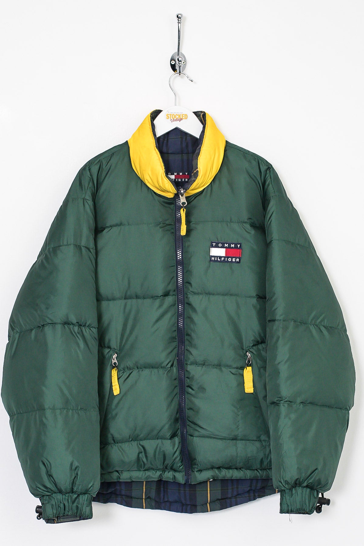 90s Tommy Hilfiger Reversible Puffer Jacket (M)