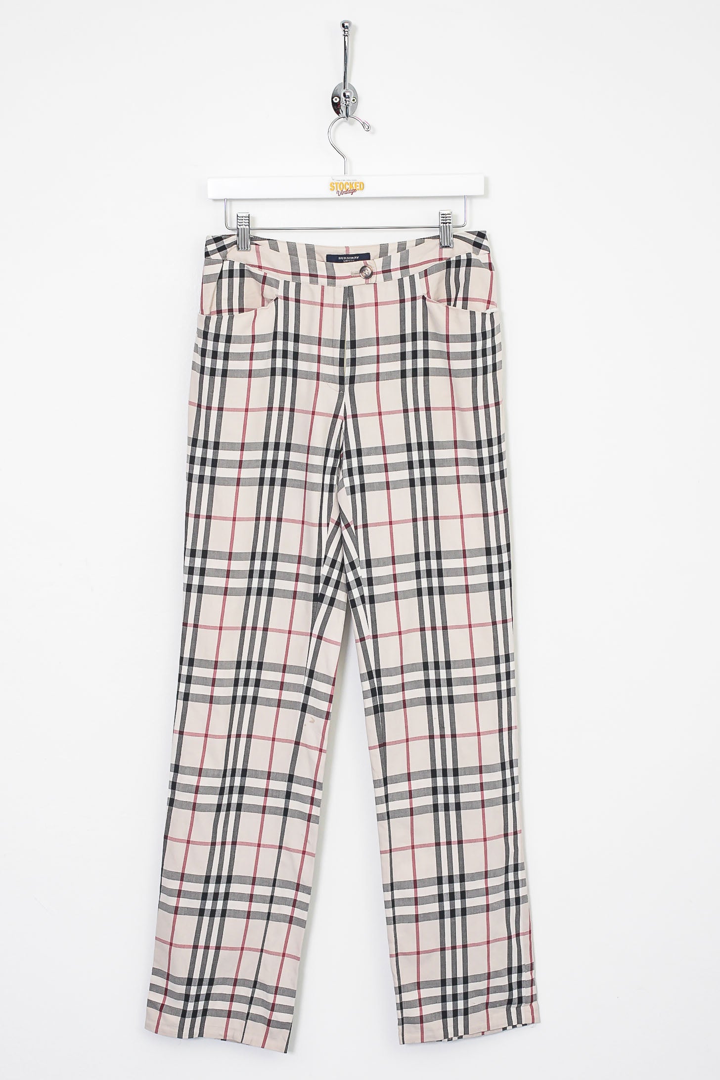 Burberry Louane Side Stripe Vintage Check Trousers  Neiman Marcus