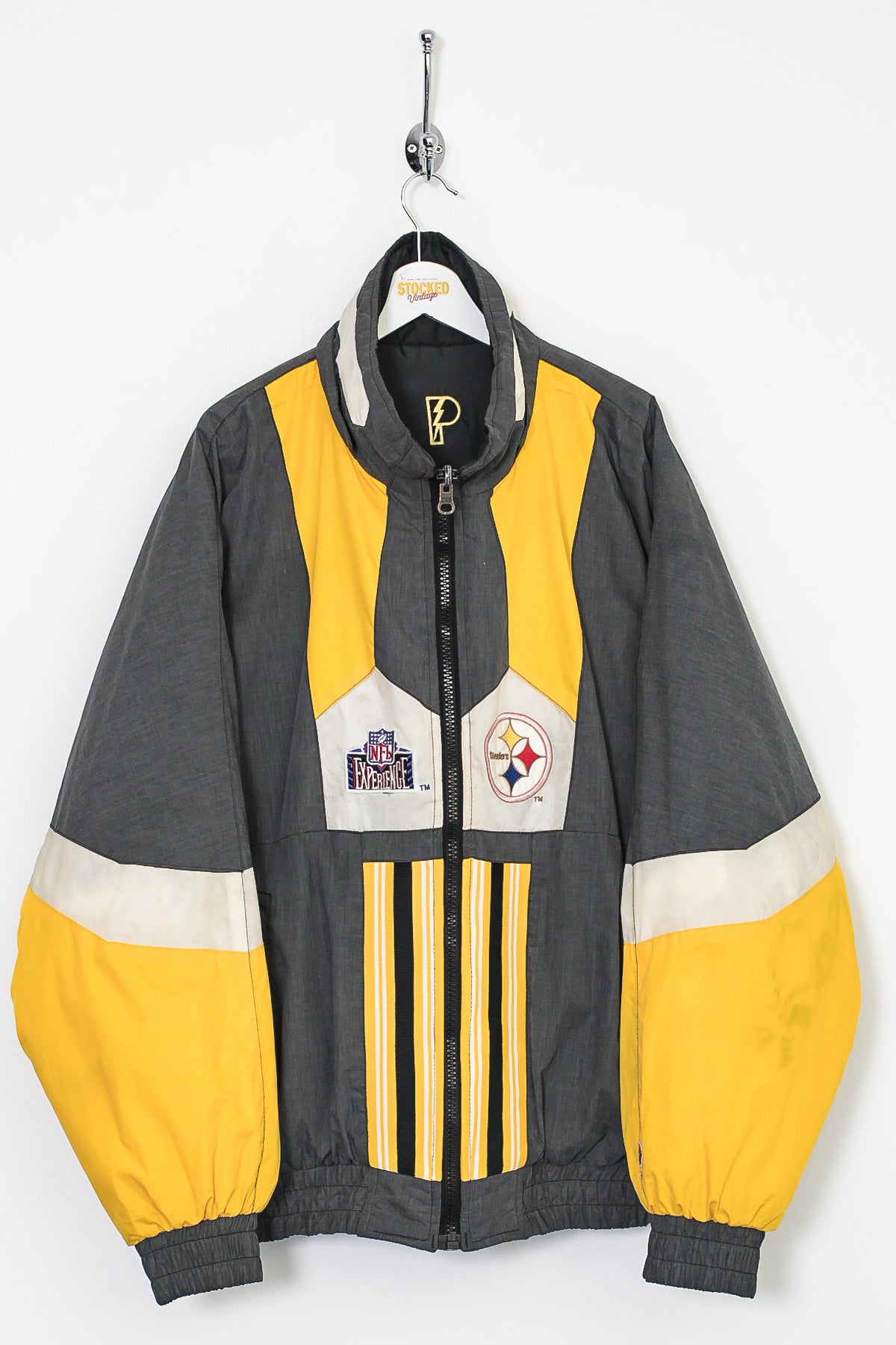 90s Pro Layer NFL Pittsburgh Steelers Reversible Puffer Jacket (L)