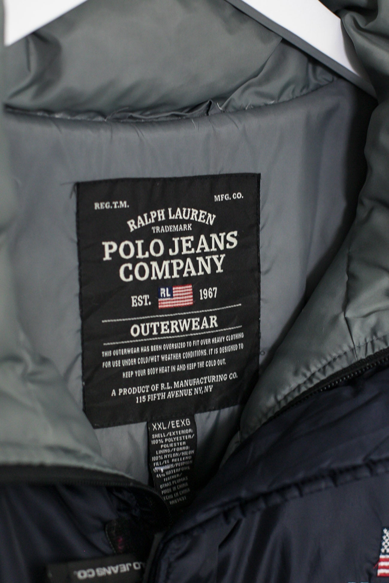 00s Ralph Lauren Down Filled Puffer Jacket XXL Stocked Vintage