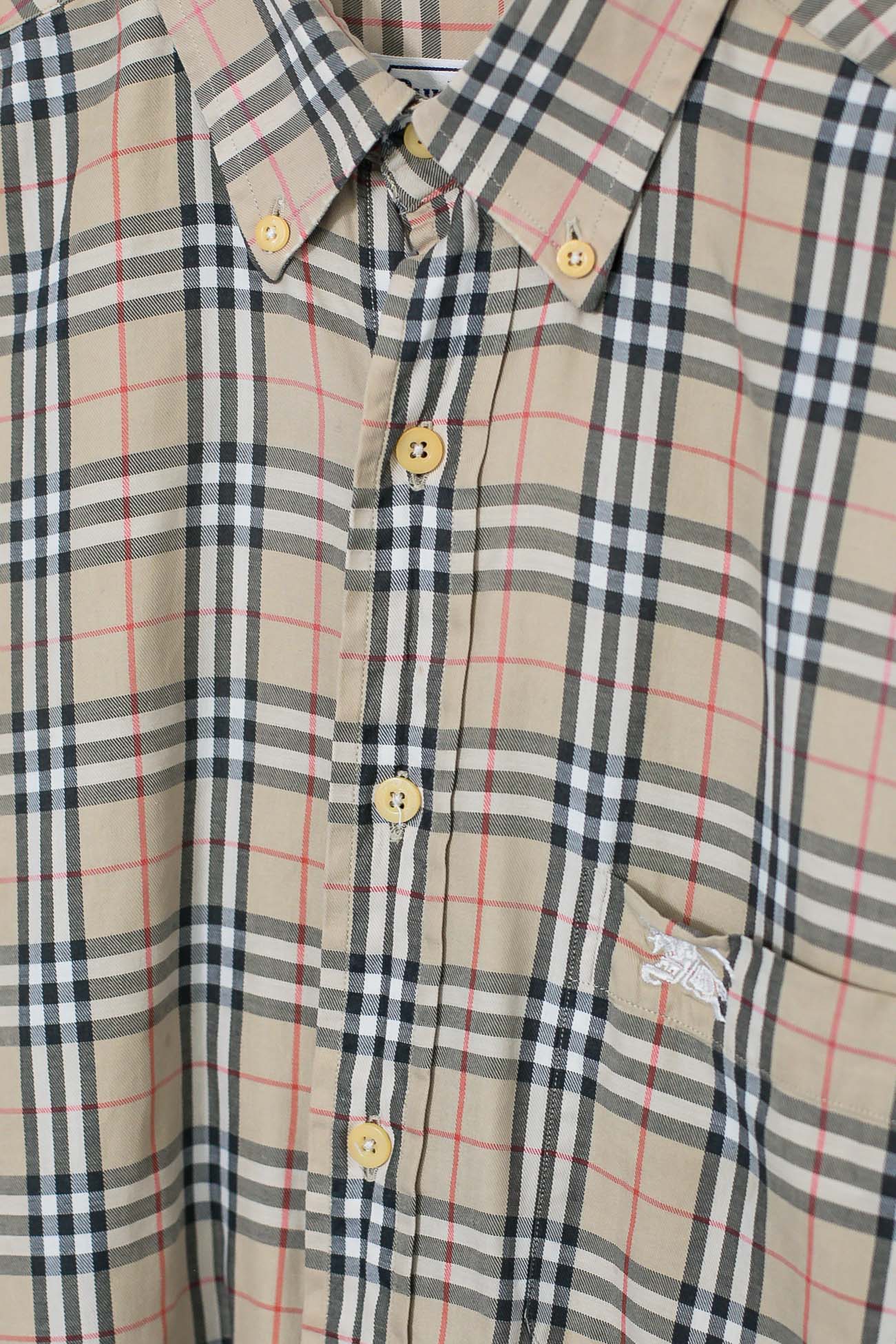 Burberry check online shirt price